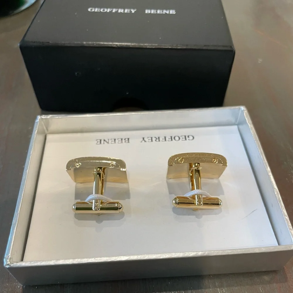 Geoffrey Beene Gold Cufflinks